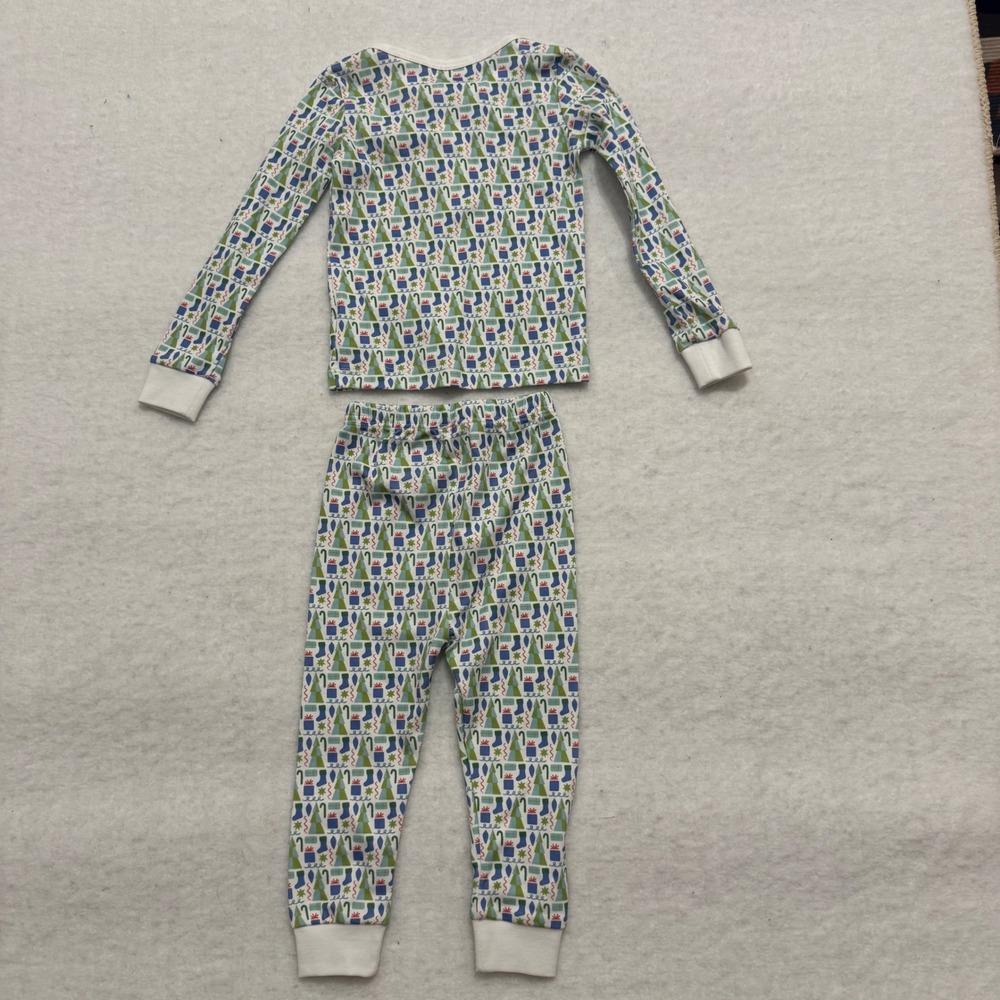 Lila & Hayes Christmas Pima Cotton Pajama Set 12-18M Green Holiday Henley NWT - Picture 9 of 10